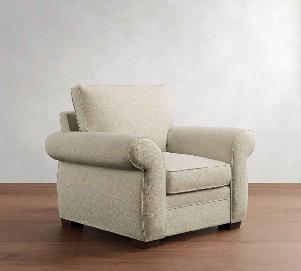 Pearce Roll Arm Upholstered Armchair (117 cm)