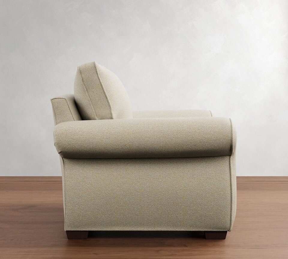 Pearce Roll Arm Upholstered Armchair (117 cm)