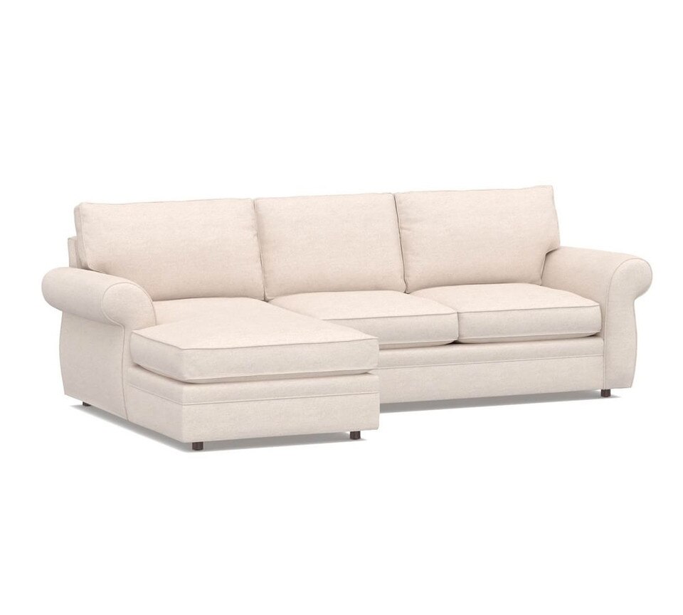 Pearce Roll Arm Upholstered Sofa with Chaise Sectional (274 cm)