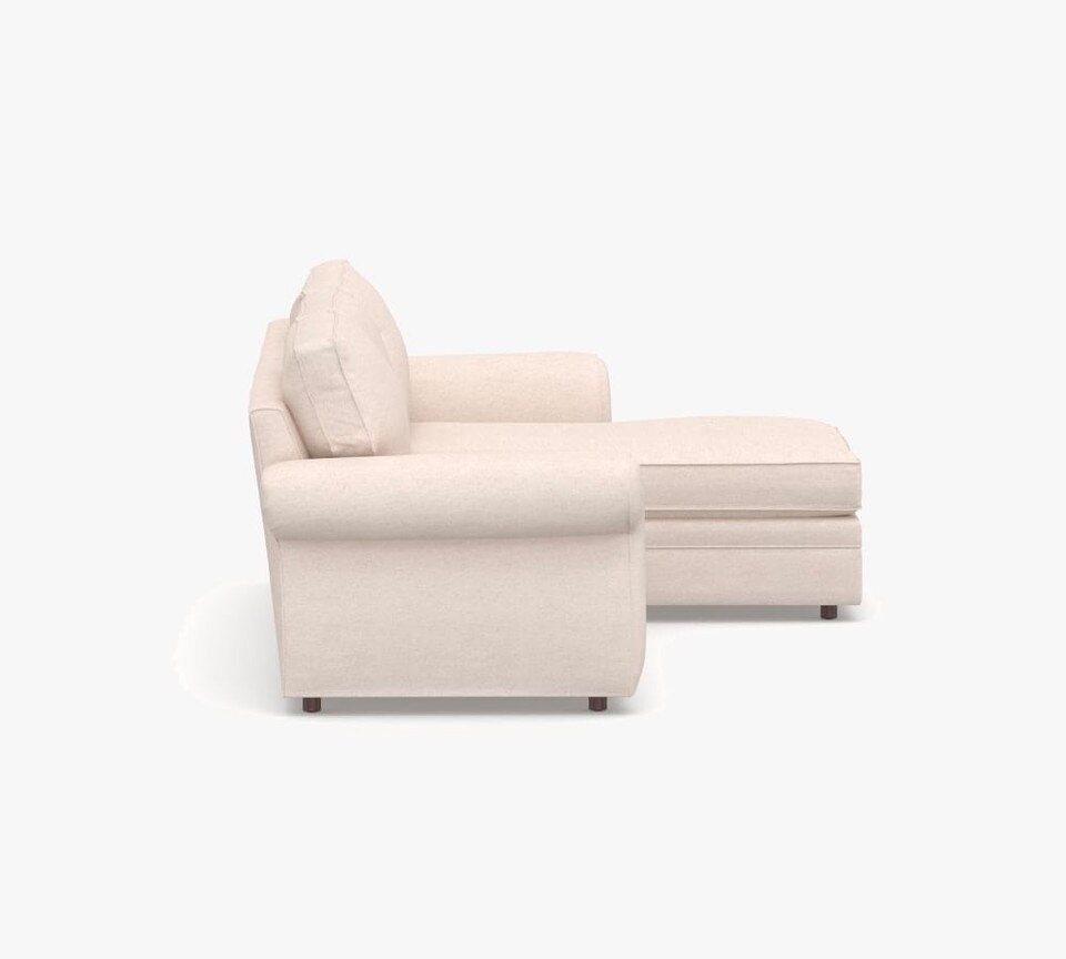 Pearce Roll Arm Upholstered Sofa with Chaise Sectional (274 cm)