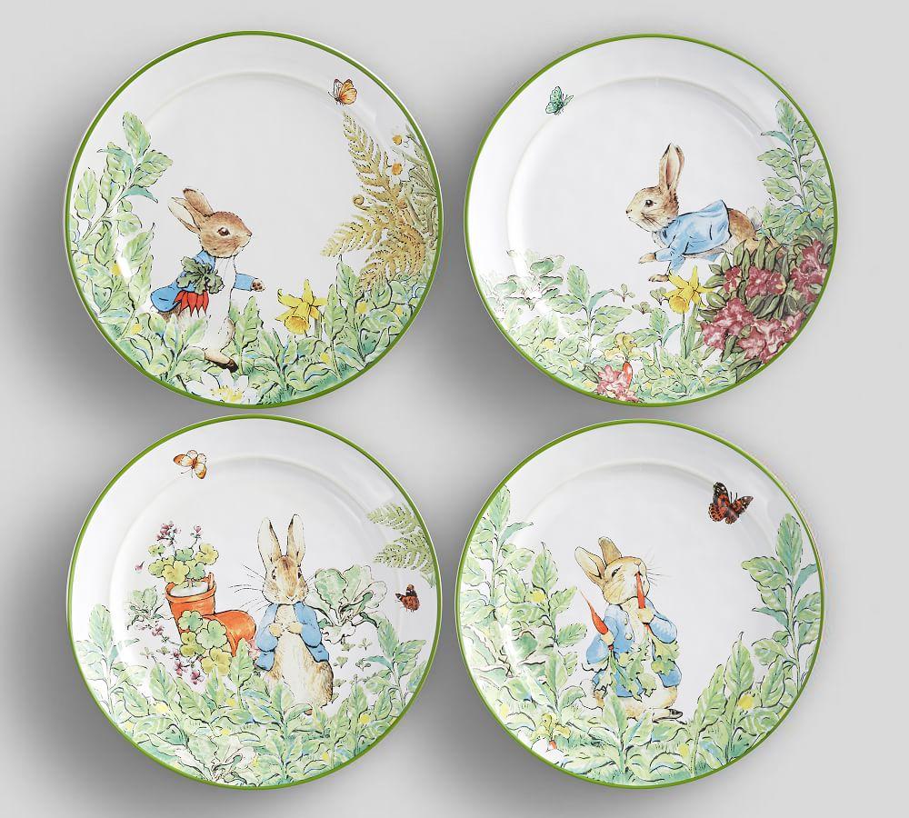 pottery barn bunny plates