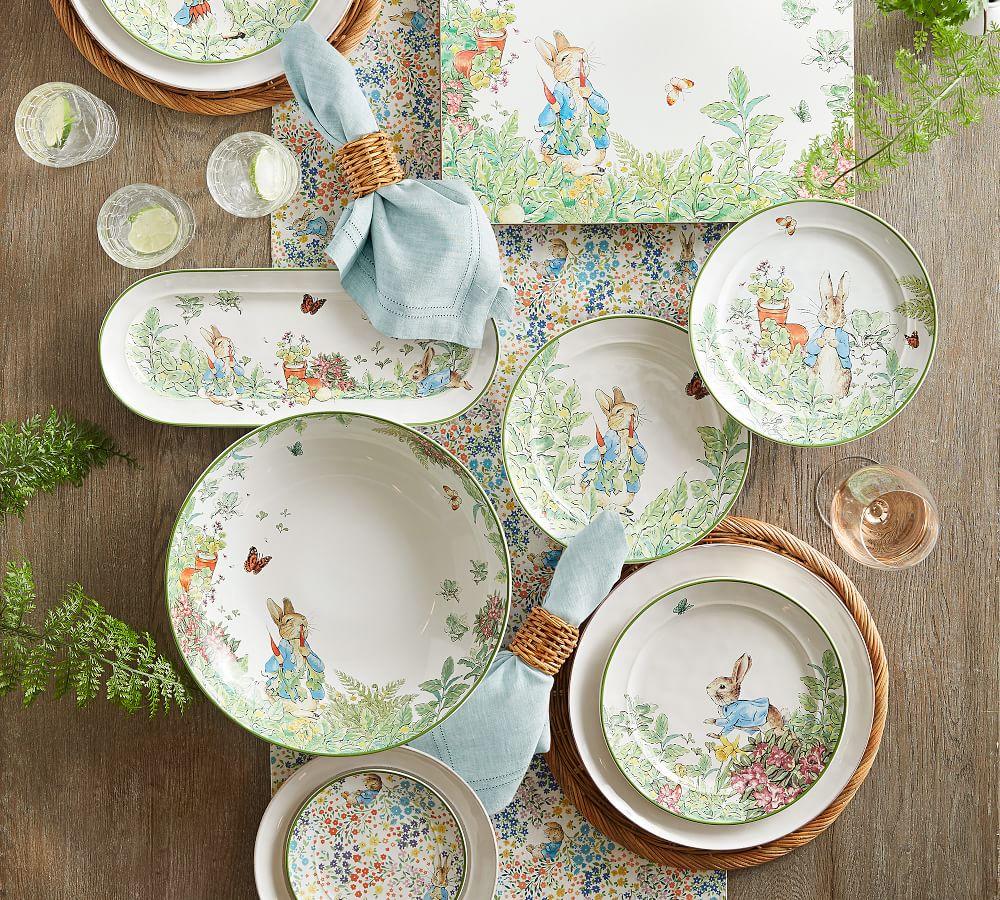 pottery barn bunny plates