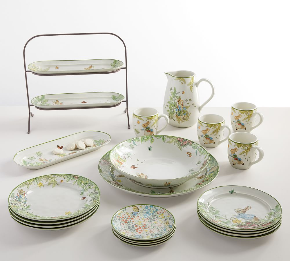 pottery barn bunny plates