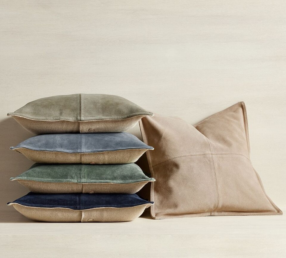 Pieced Suede Cushion