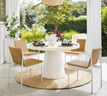 Pomona Concrete Round Outdoor Dining Table Pottery Barn Australia - Main Image