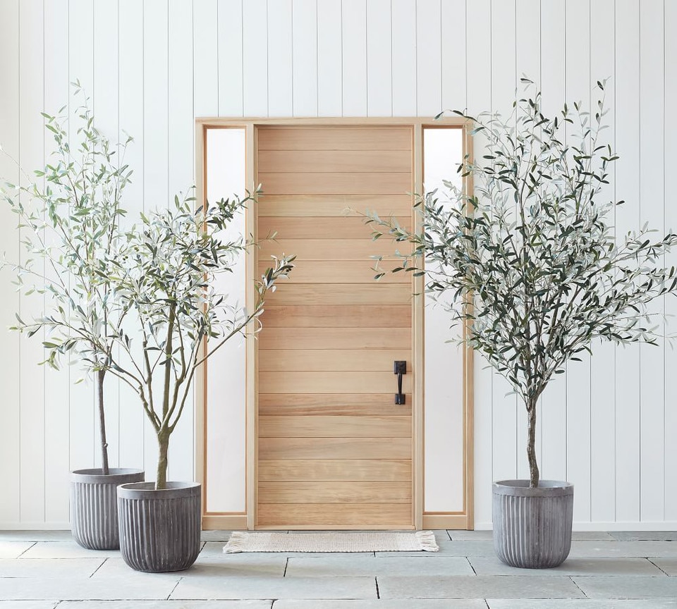 Faux Potted Olive Tree