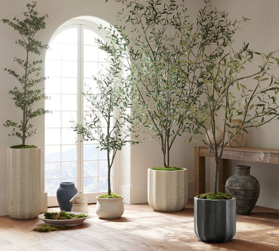 Faux Potted Olive Tree