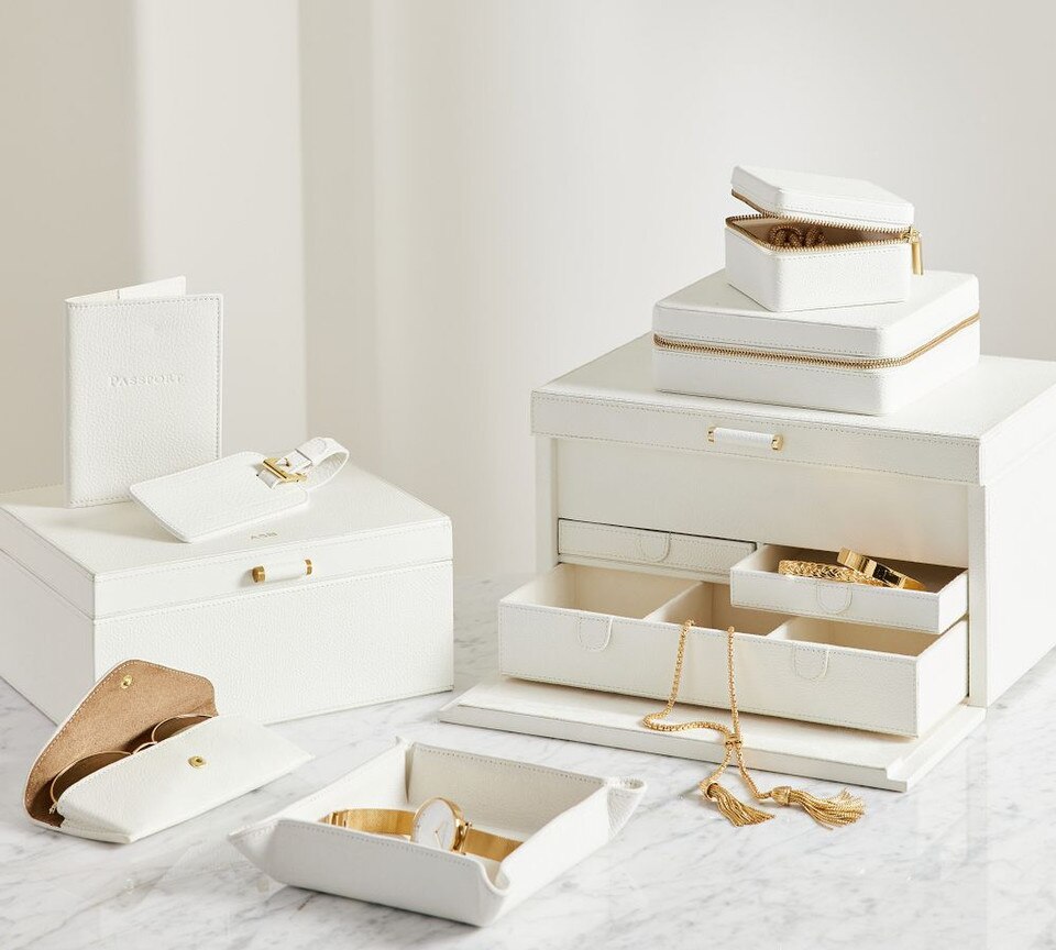 Quinn Leather Jewellery Storage Collection - Foil Debossed