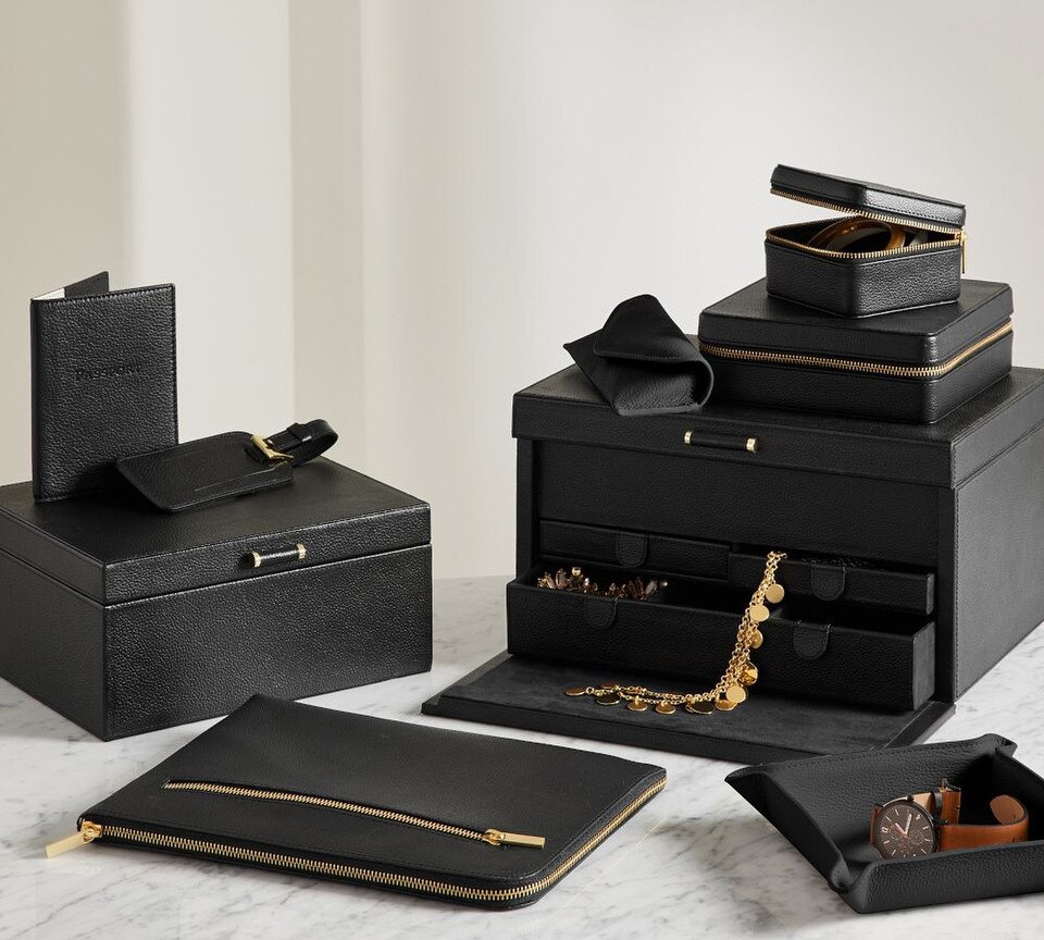 Quinn Leather Jewellery Storage Collection - Foil Debossed