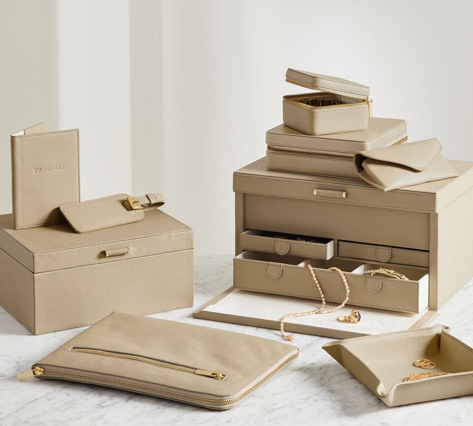 Quinn Leather Jewellery Storage Collection - Foil Debossed