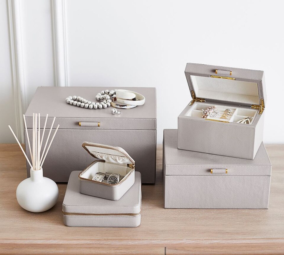 Quinn Leather Jewellery Storage Collection - Foil Debossed
