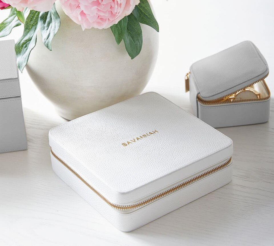 Quinn Leather Jewellery Storage Collection - Foil Debossed