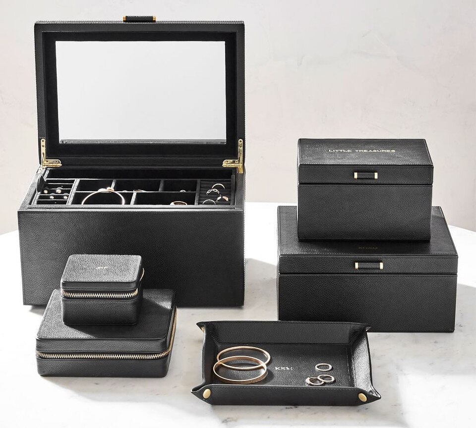 Quinn Medium Leather Jewellery Box