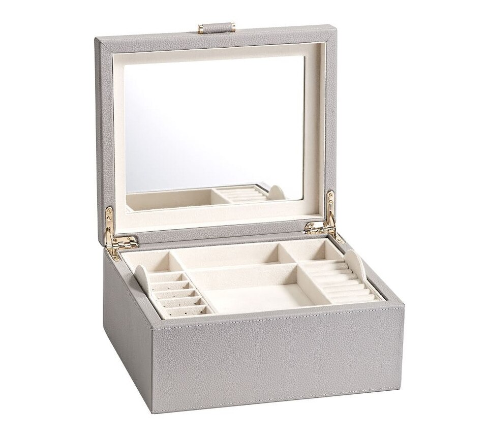 Quinn Medium Leather Jewellery Box