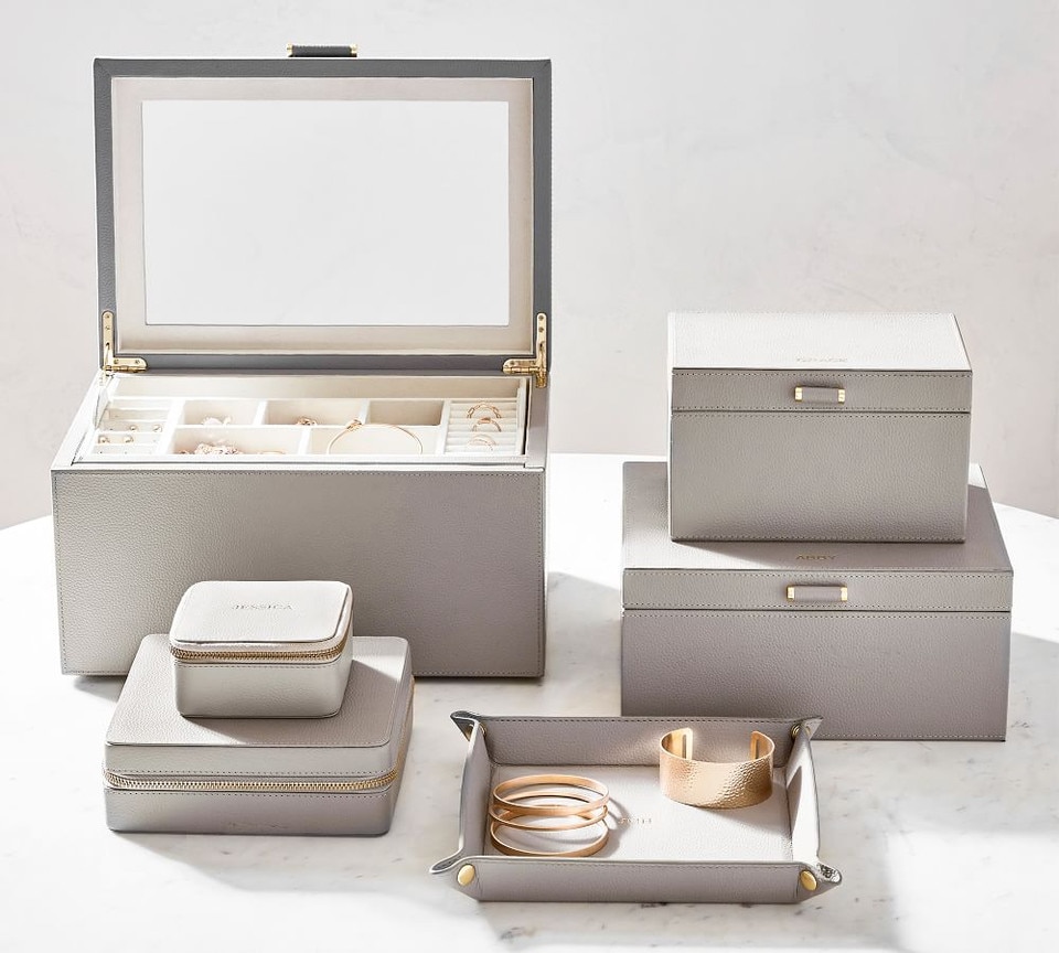 Quinn Medium Leather Jewellery Box