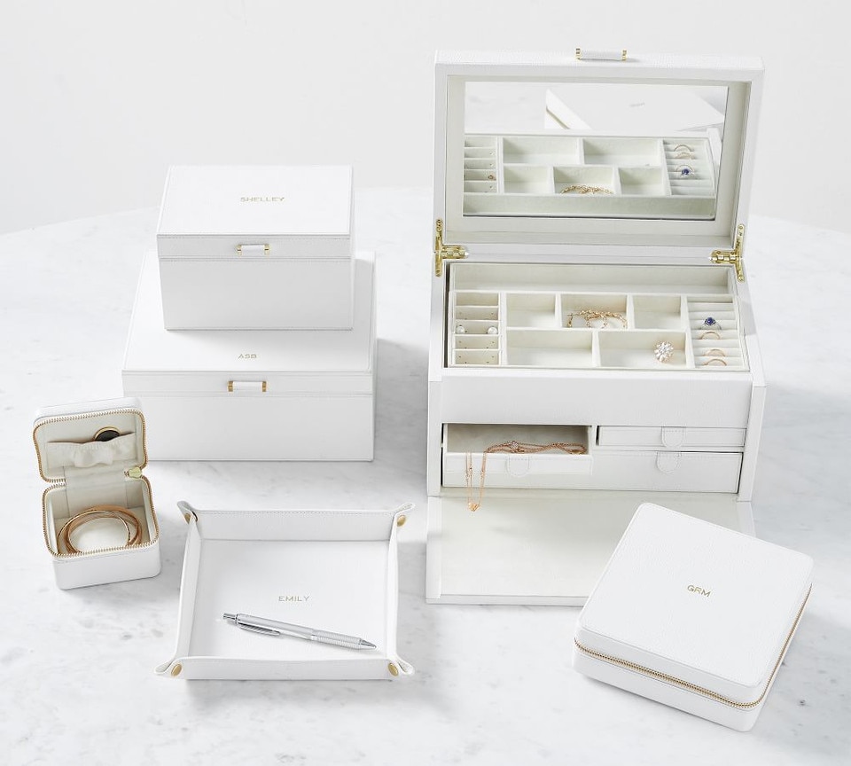 Quinn Medium Leather Jewellery Box