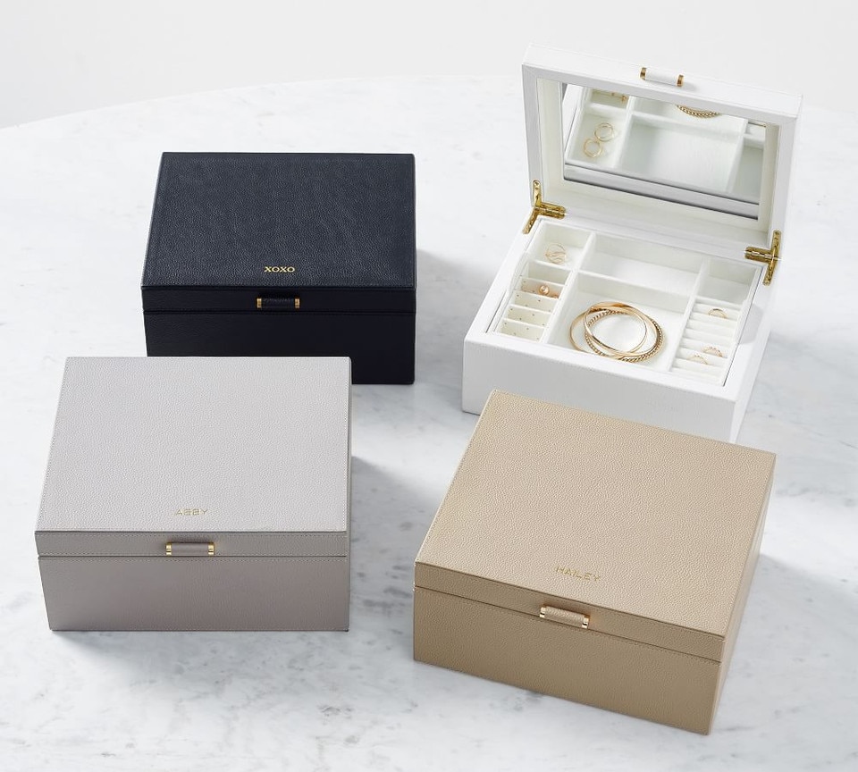 Quinn Medium Leather Jewellery Box