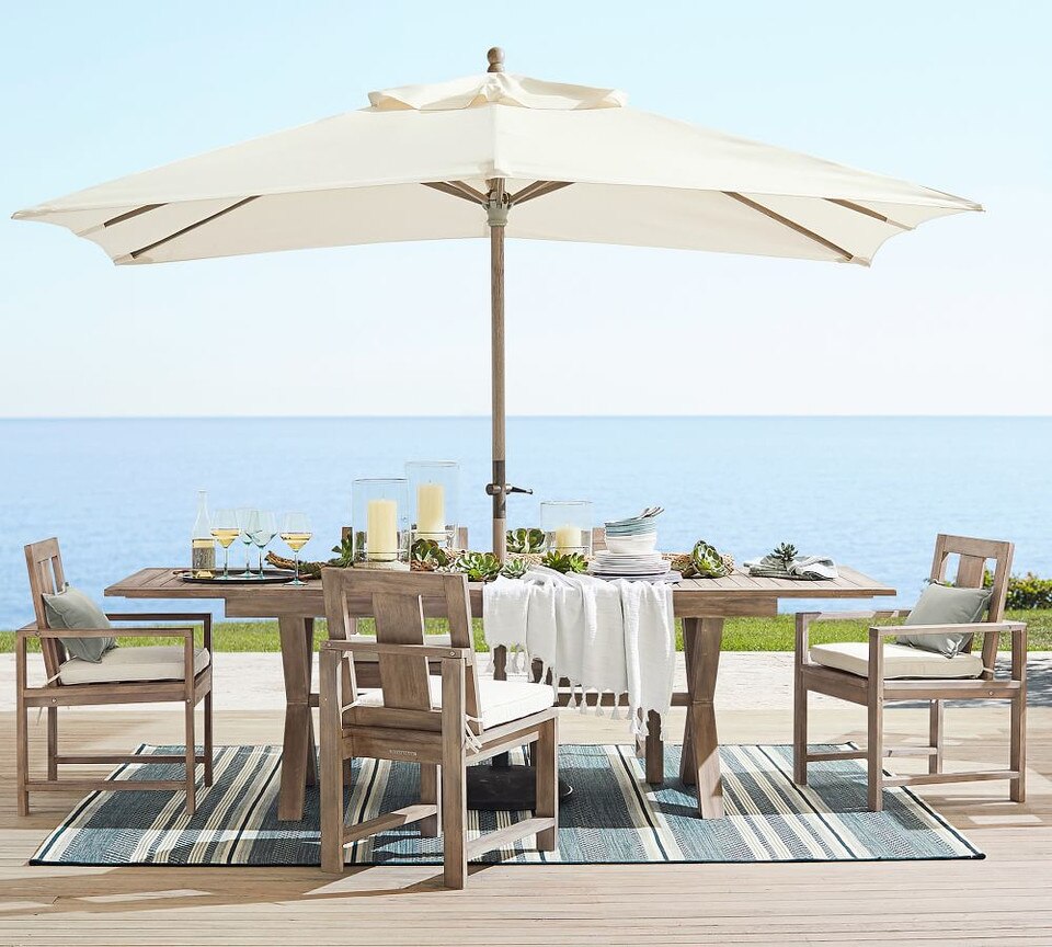 3m Rectangular Outdoor Umbrella – FSC® Eucalyptus Frame