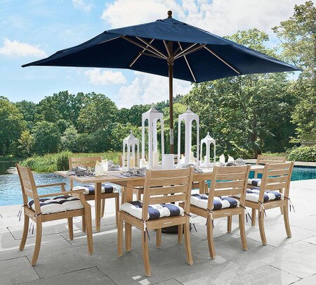 Rectangular Market Umbrella Solid Pottery Barn Australia