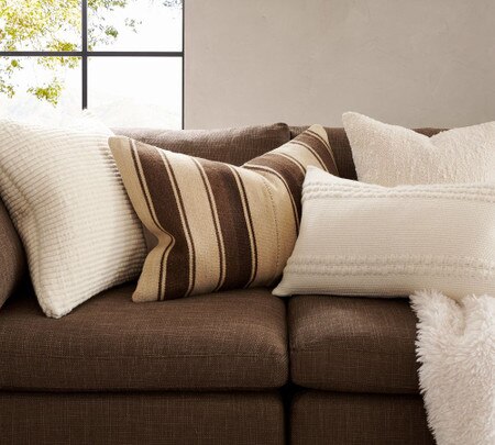 Reed Striped Lumbar Cushion Covers Pottery Barn Australia