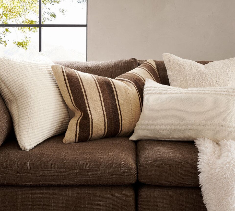 Reed Striped Lumbar Cushion Covers