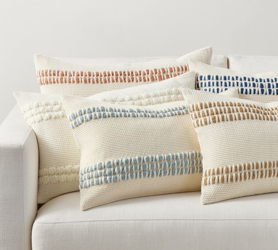 Reed Striped Lumbar Cushion Covers