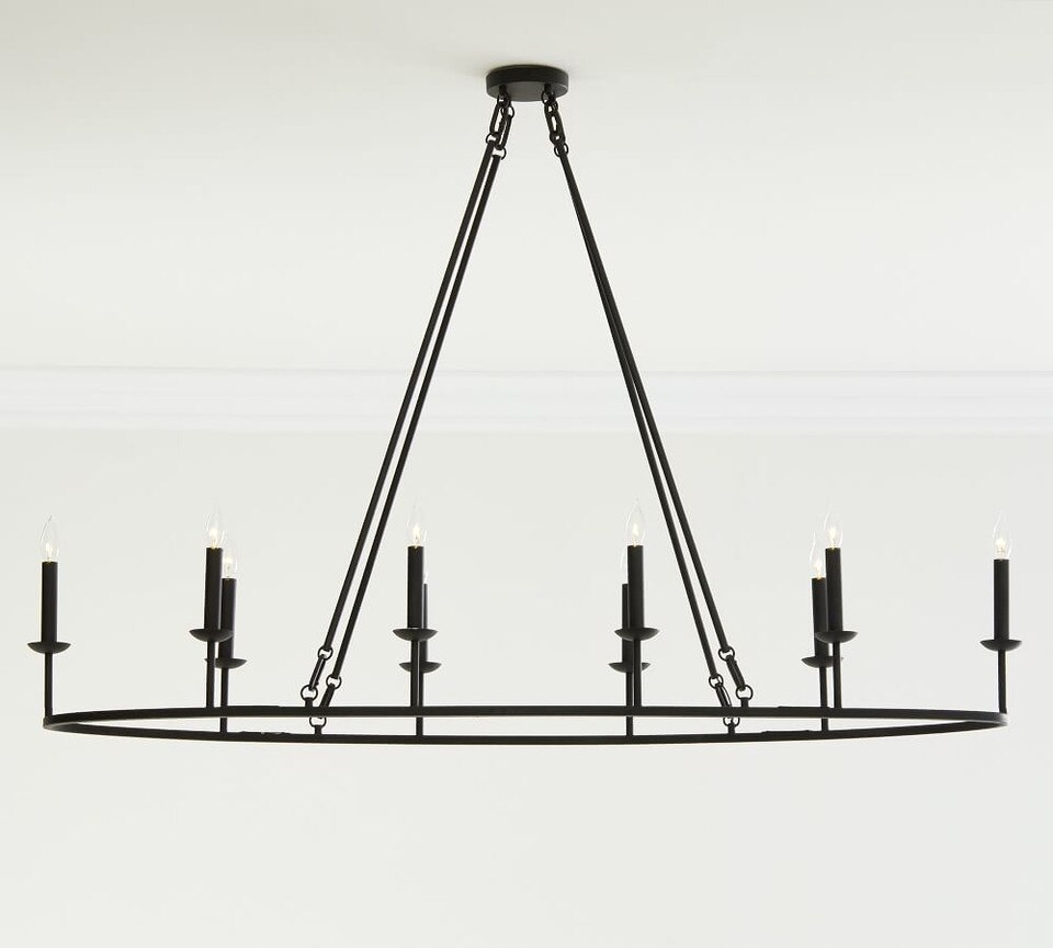 Remington Iron Oval Chandelier
