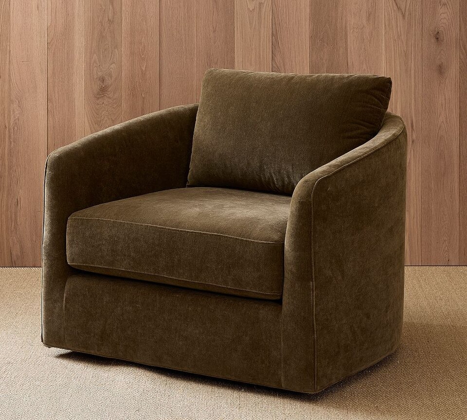 Remmy Upholstered Swivel Armchair