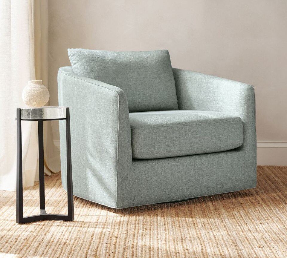 Remmy Upholstered Swivel Armchair