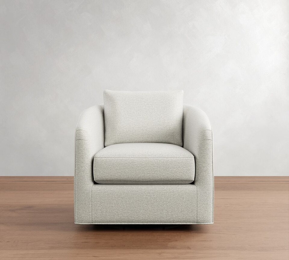 Remmy Upholstered Swivel Armchair