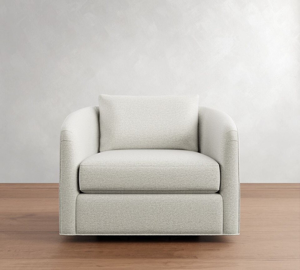 Remmy Upholstered Swivel Armchair