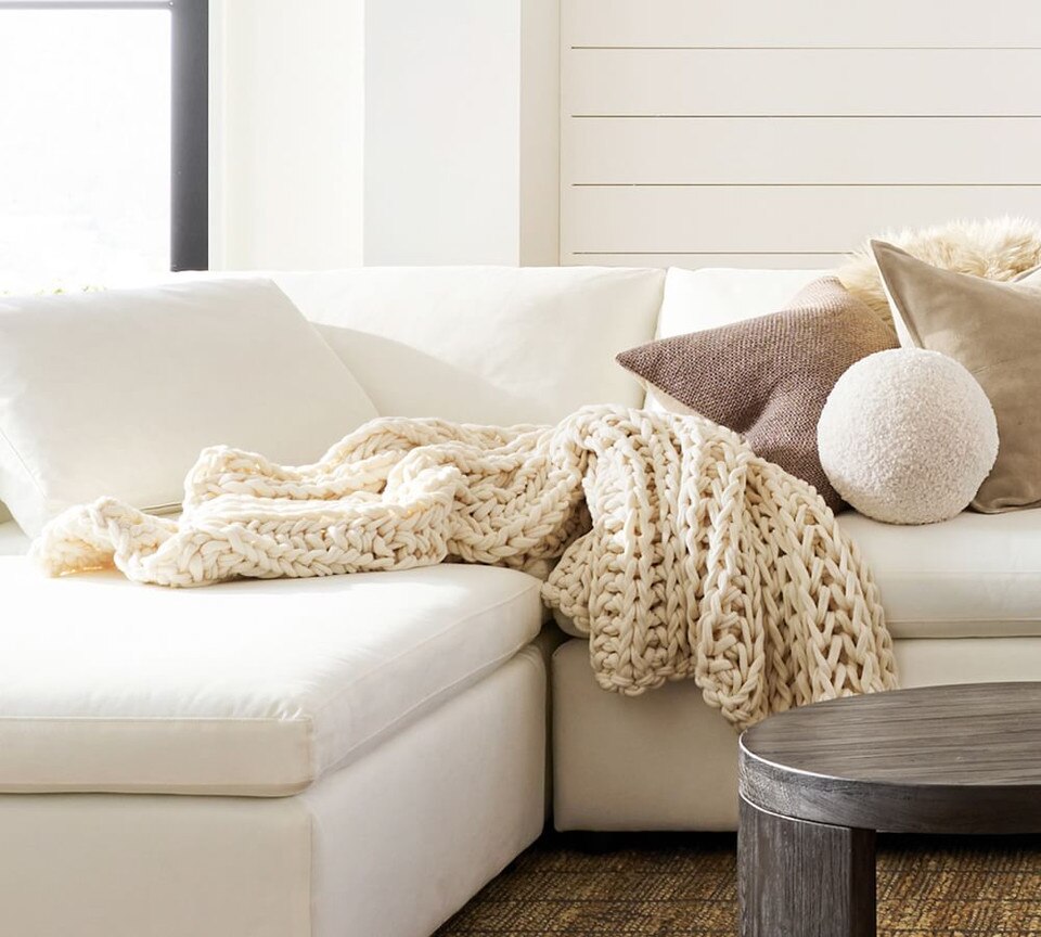 Colossal Ribbed Handknit Throw