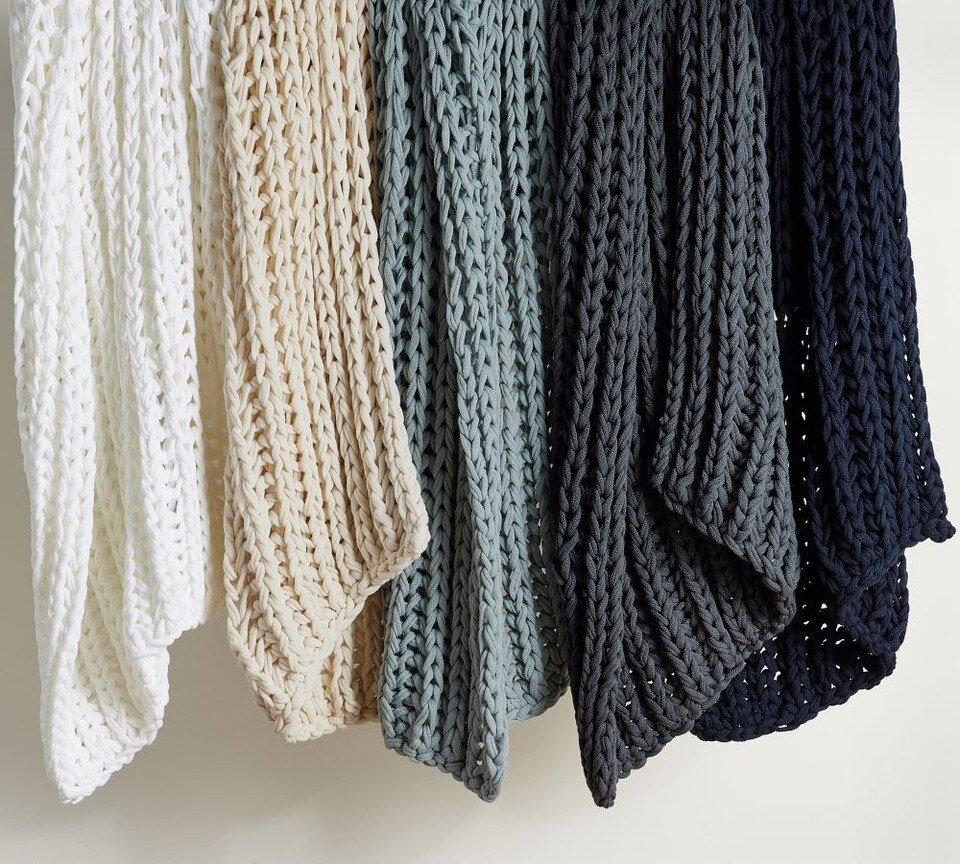 Colossal Ribbed Handknit Throw