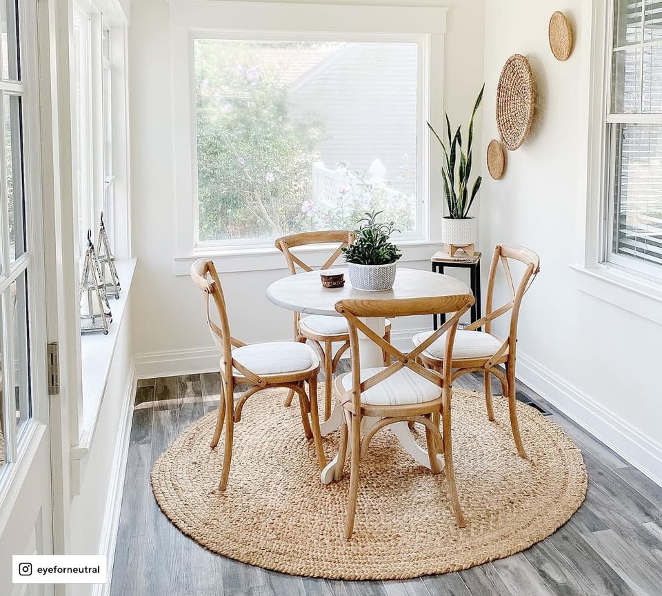 Round Jute Rug - Grey