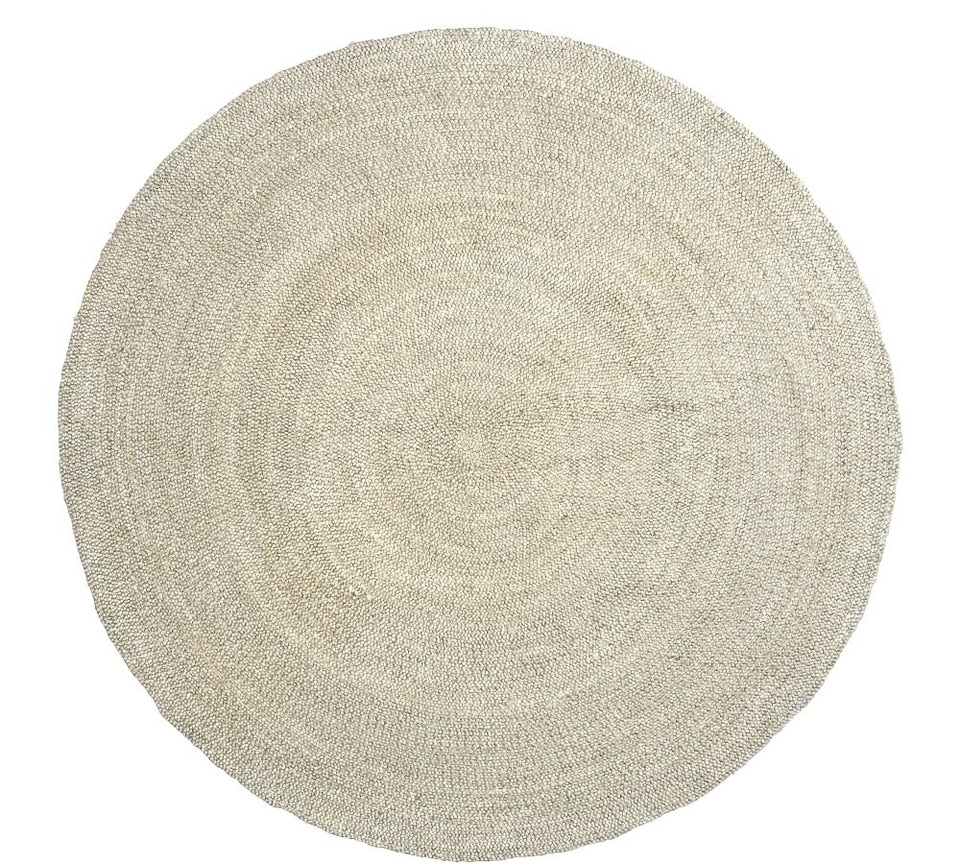 Round Jute Rug - Grey