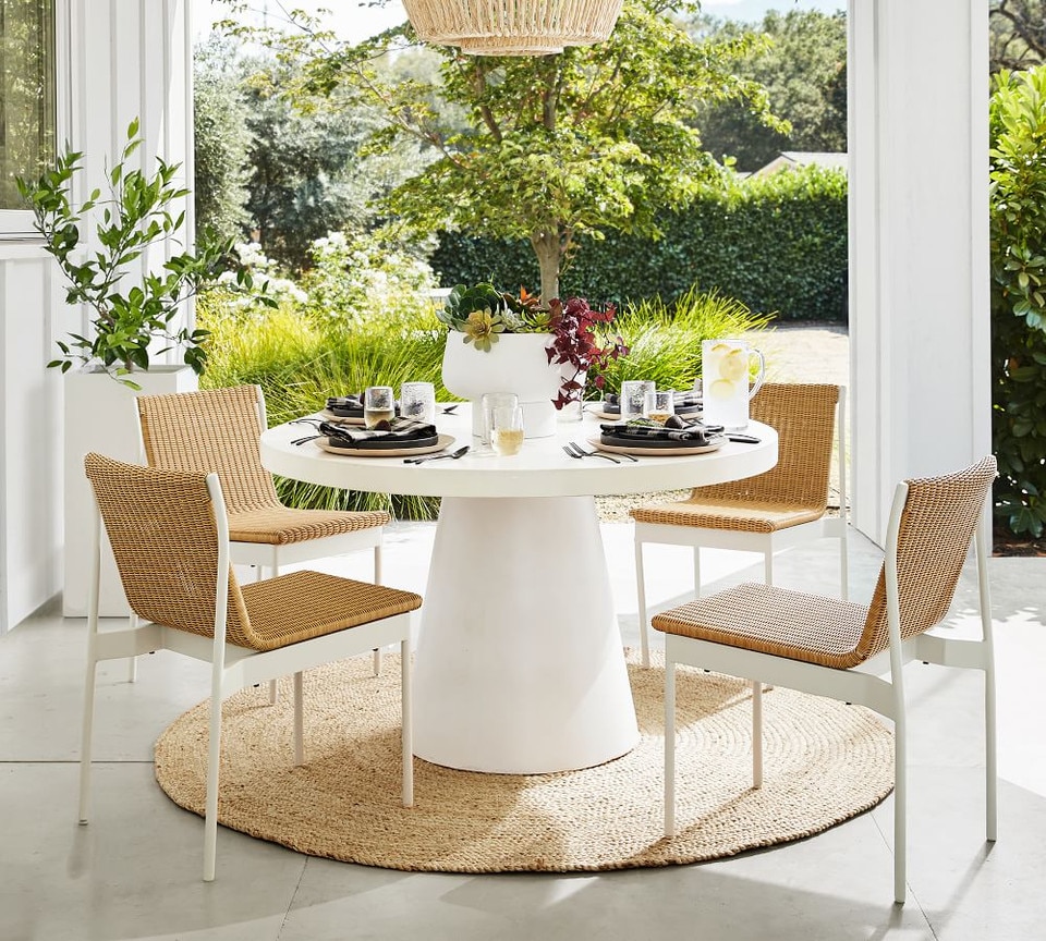 Round Jute Rug - Grey