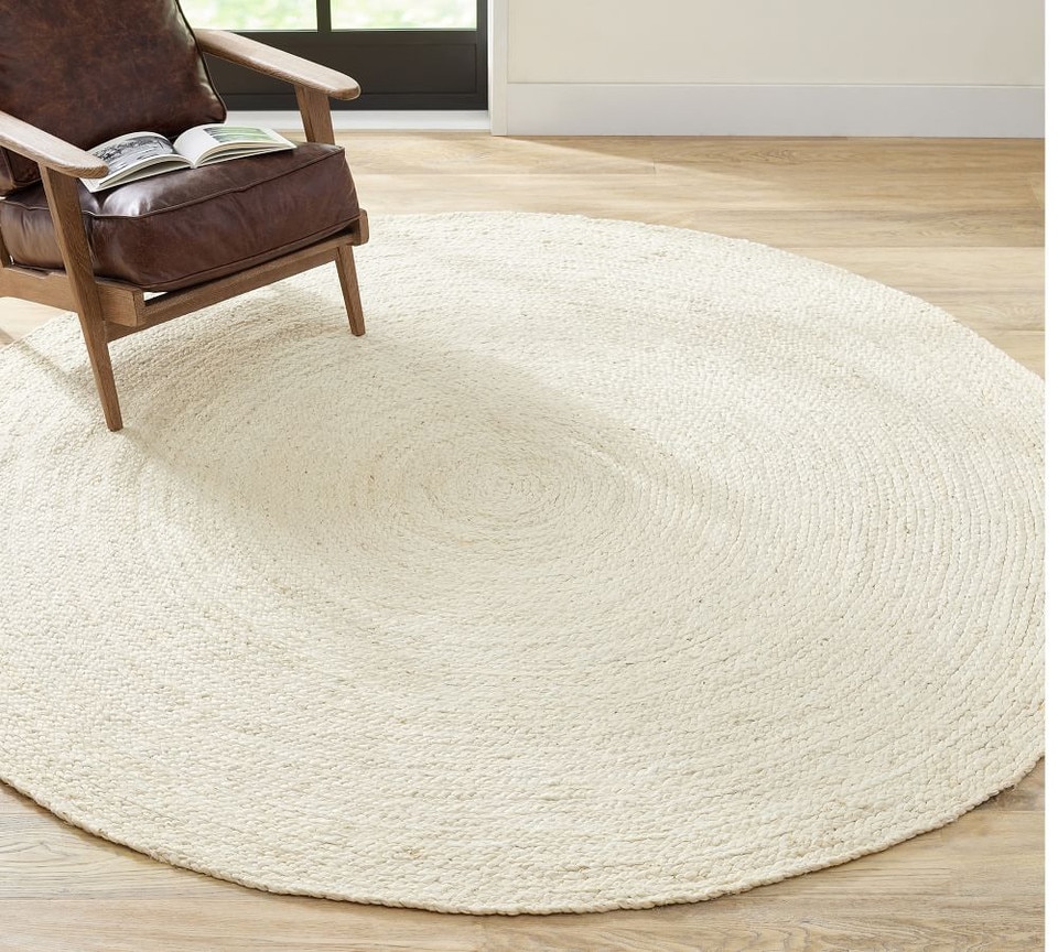 Round Jute Rug - Grey