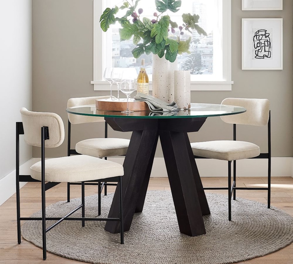 Round Jute Rug - Grey