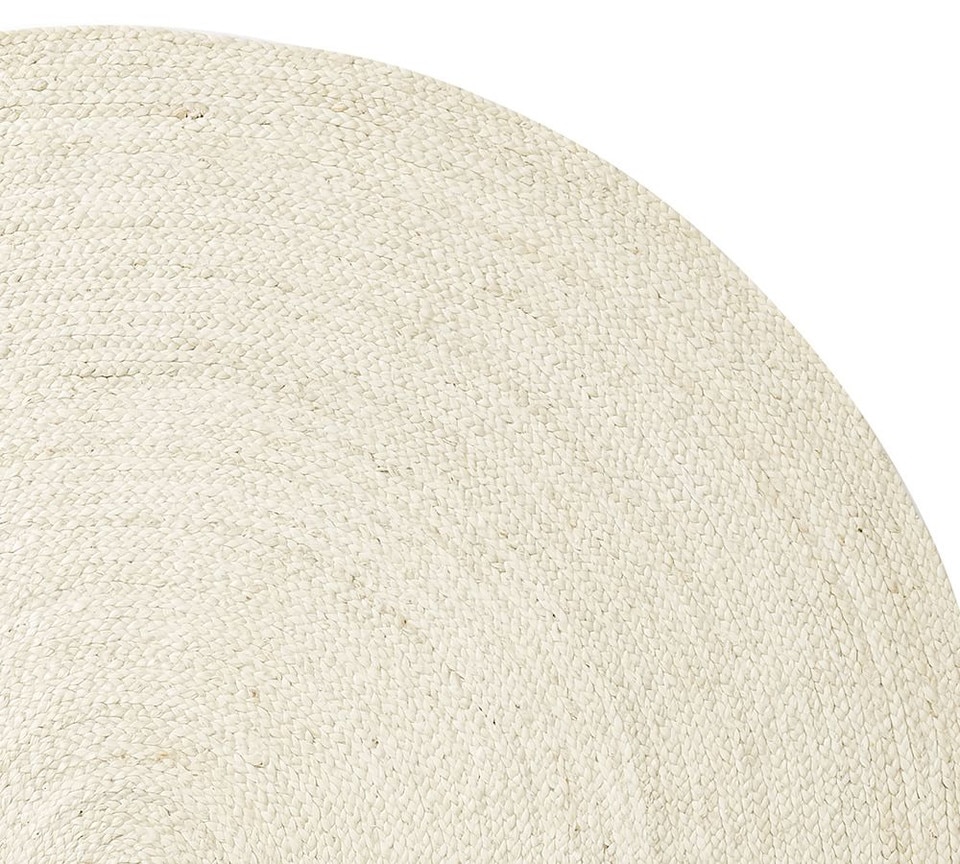 Round Jute Rug - Grey