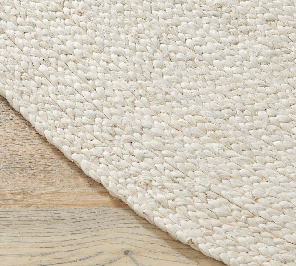 Round Jute Rug - Grey