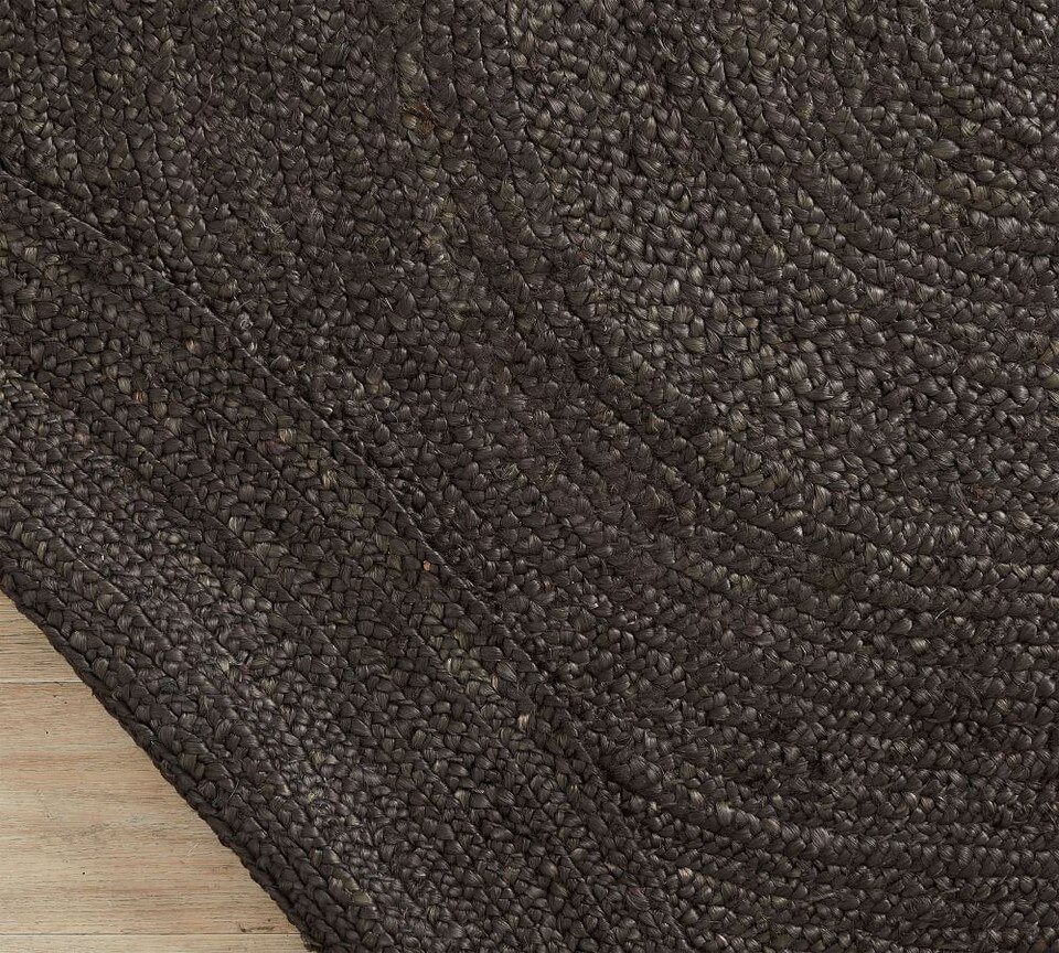 Round Jute Rug - Grey