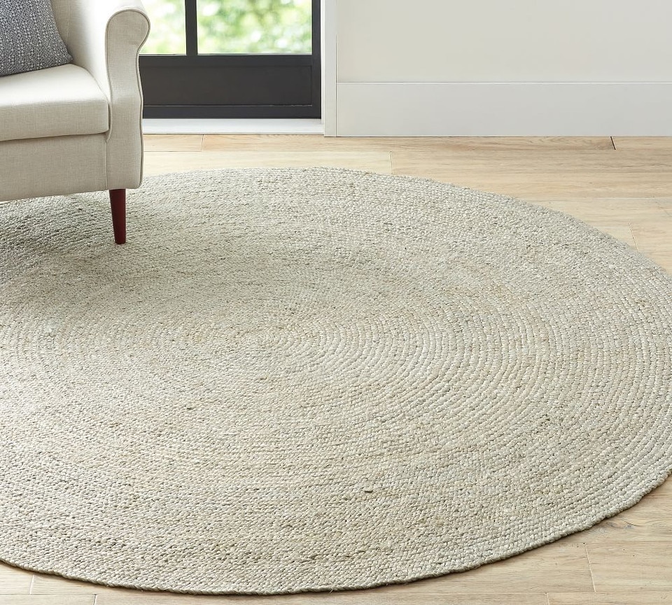 Round Jute Rug - Grey