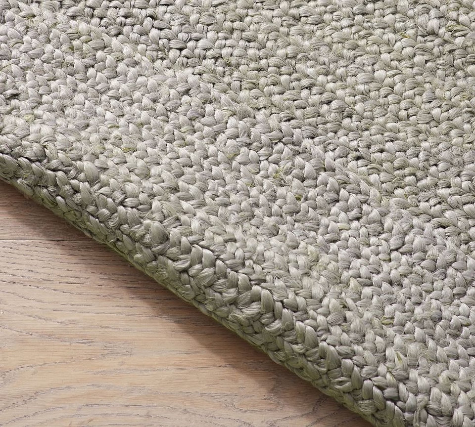 Round Jute Rug - Grey