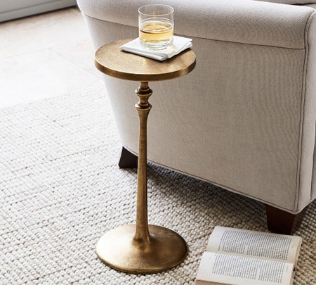 Round Metal Drink Table