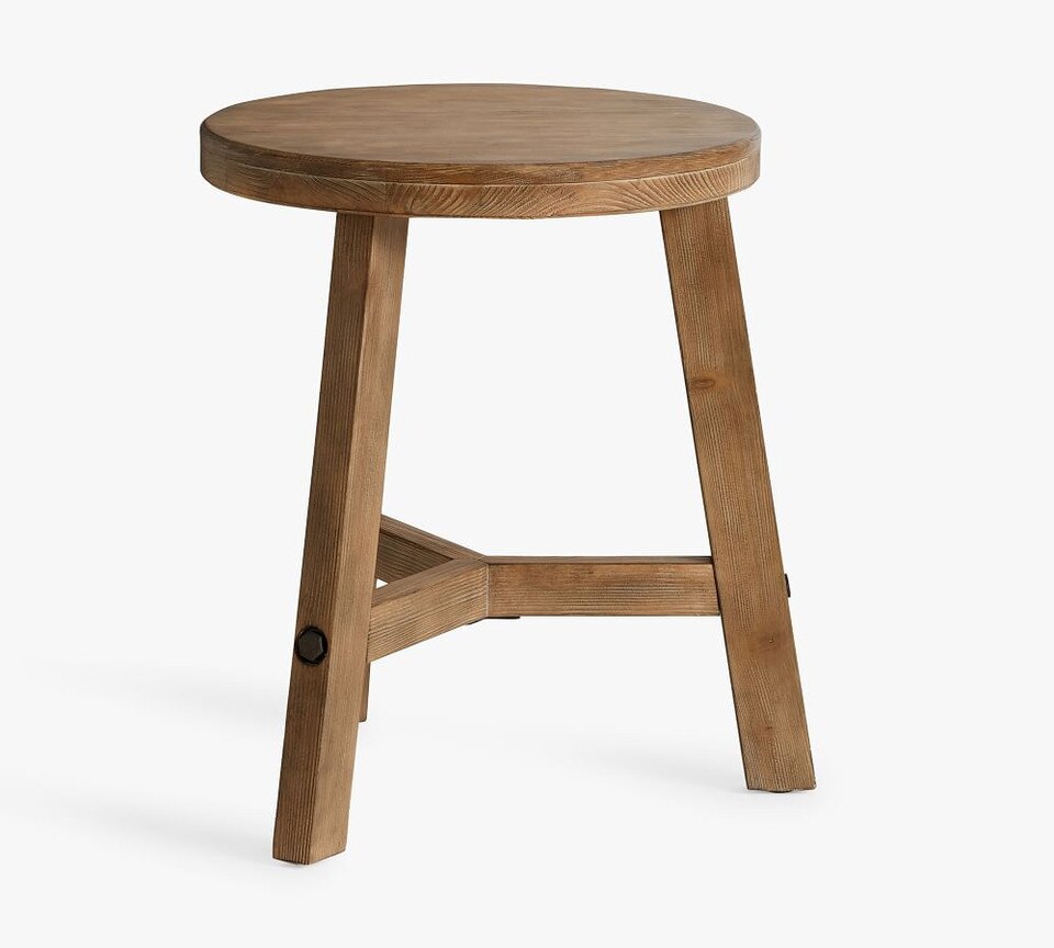 Rustic Farmhouse Round Side Table