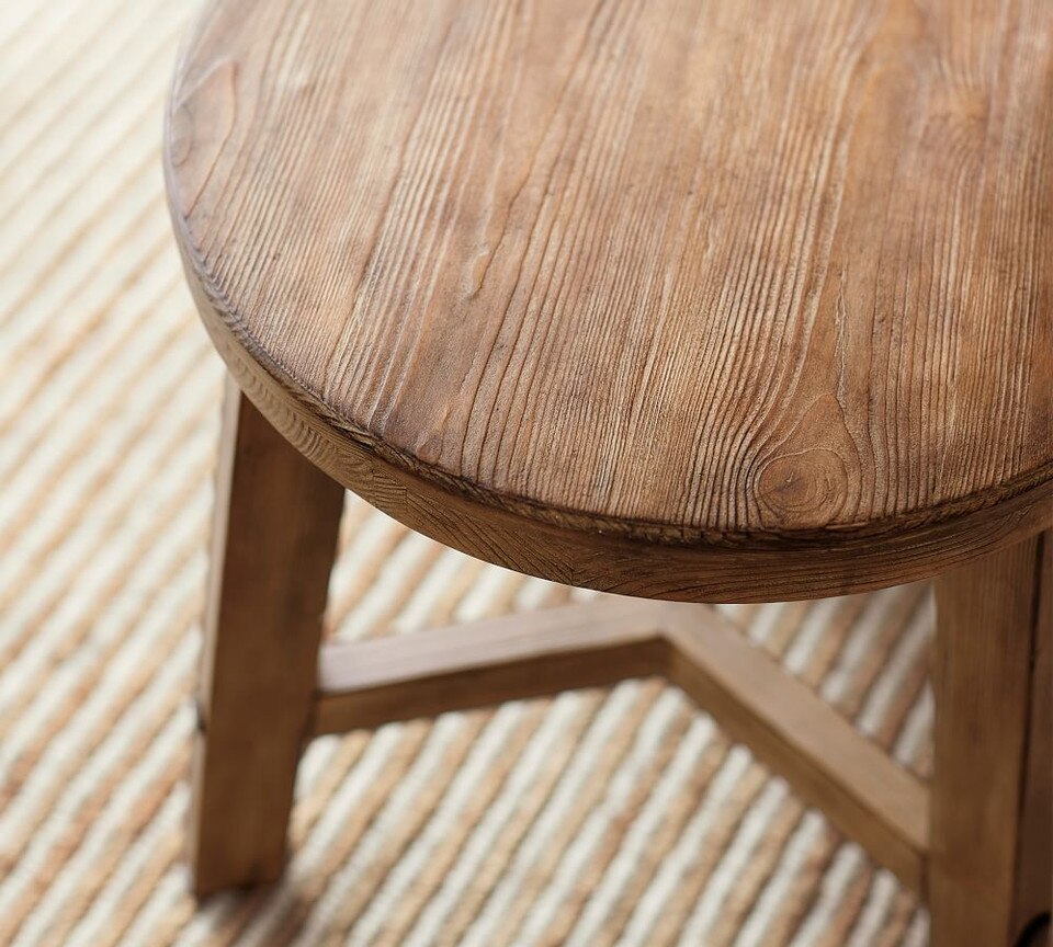 Rustic Farmhouse Round Side Table