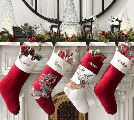 Pottery Barn Stocking Holders Santa S Sleigh Stocking Holders Pottery Barn Australia
