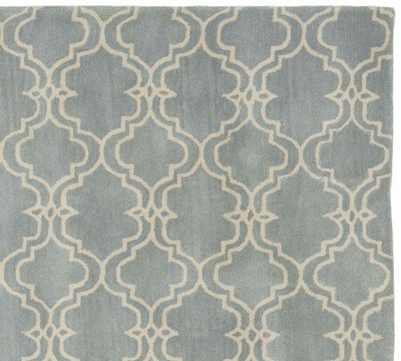 Scroll Tile Rug Porcelain Blue Pottery Barn Australia