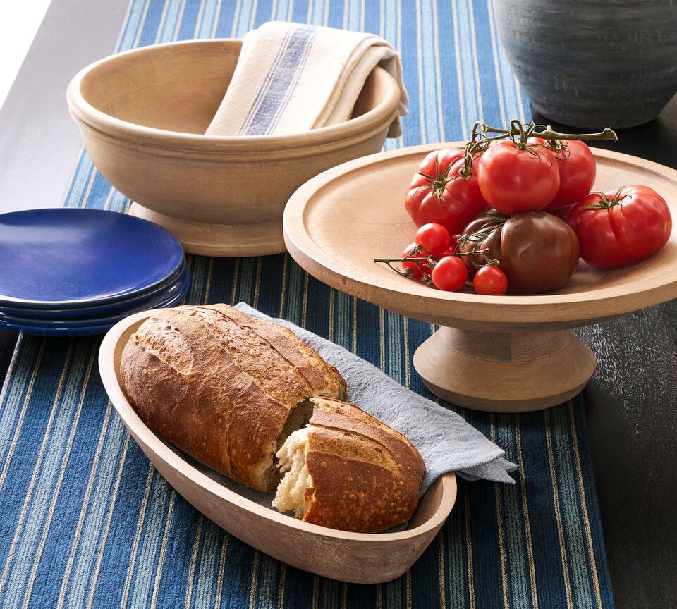 Sierra Wood Footed Bowl