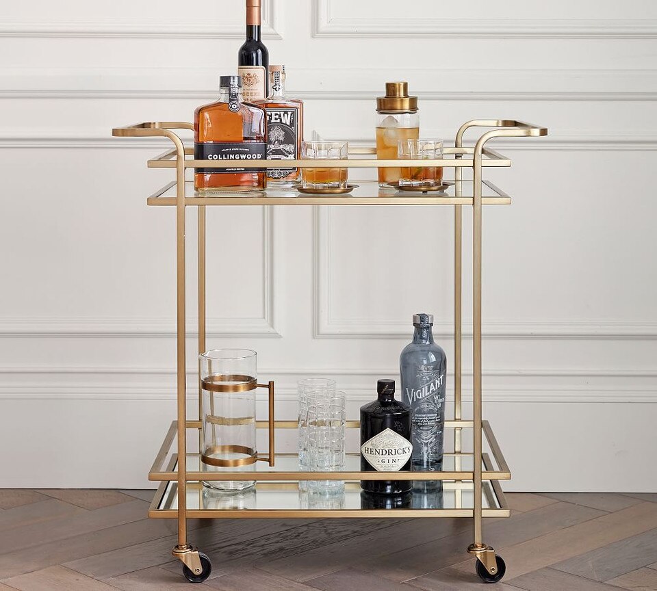 Skylar Metal Bar Cart